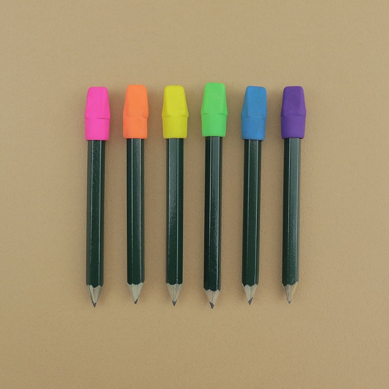 Wedge Cap Eraser with 1 Mini Pencil